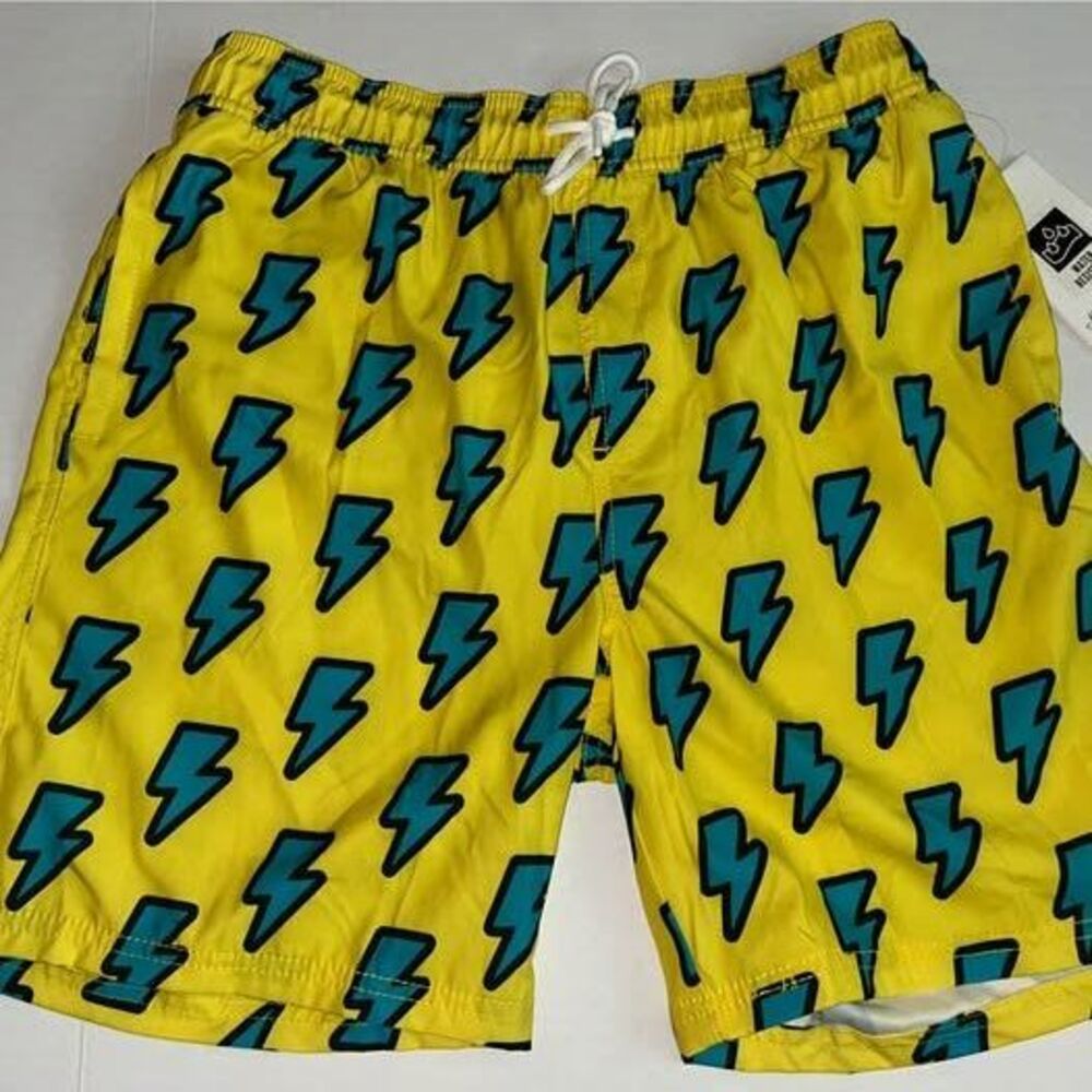 Sovereign Code Yellow Lightning Strike Men's Swim Trunks Size Medium